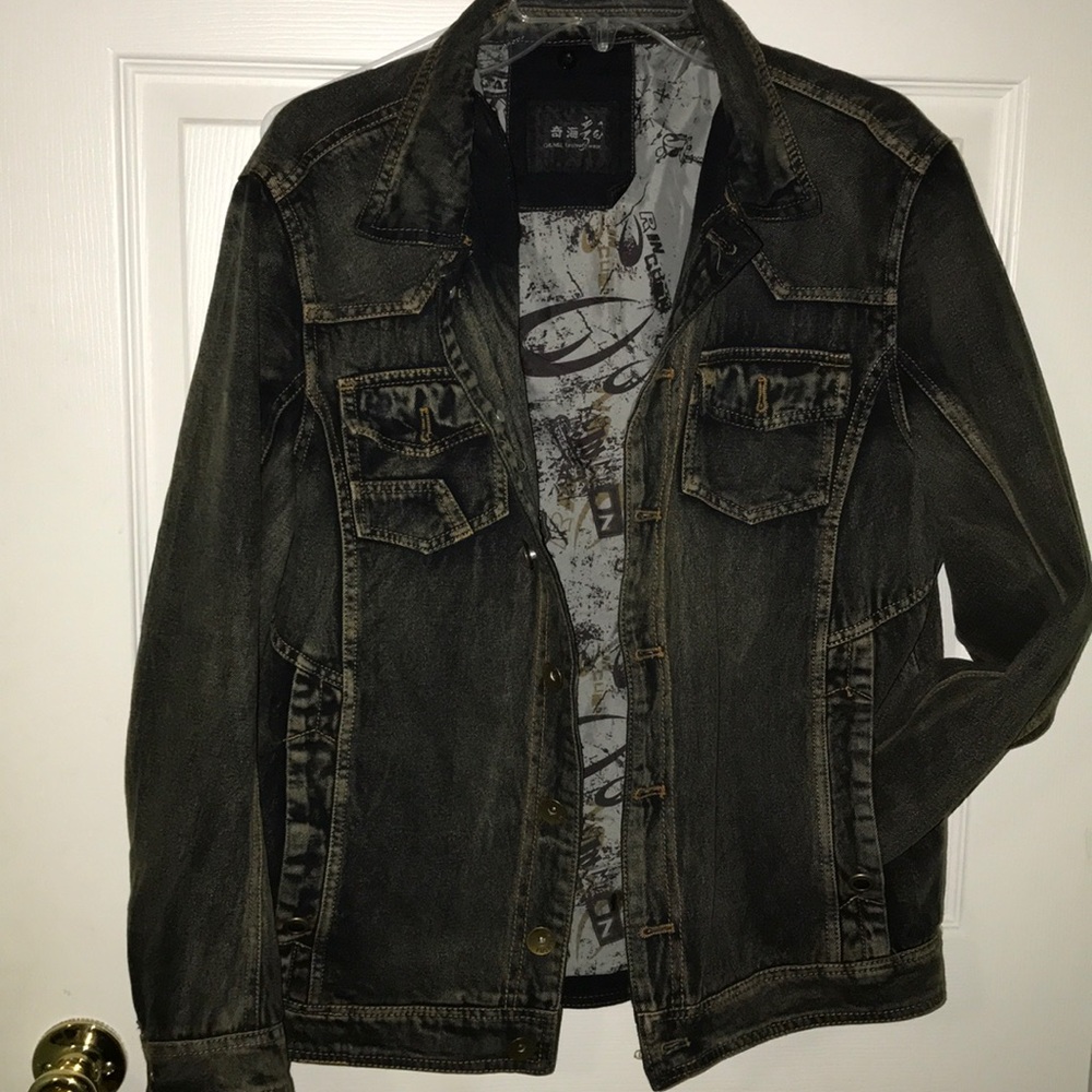 Acid wash jean jacket